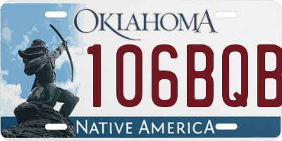 OK license plate 106BQB