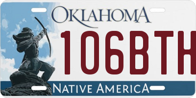 OK license plate 106BTH
