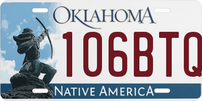 OK license plate 106BTQ