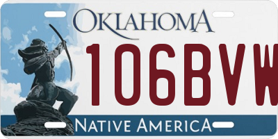 OK license plate 106BVW