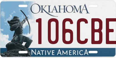 OK license plate 106CBE