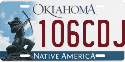 OK license plate 106CDJ