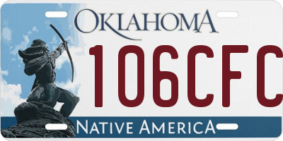 OK license plate 106CFC