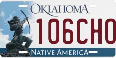OK license plate 106CHO