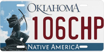 OK license plate 106CHP