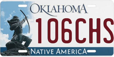 OK license plate 106CHS
