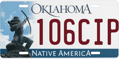 OK license plate 106CIP