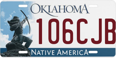 OK license plate 106CJB
