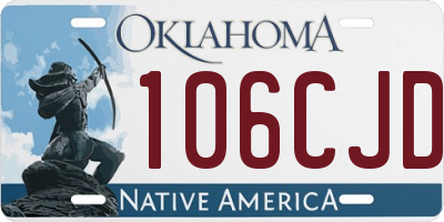 OK license plate 106CJD