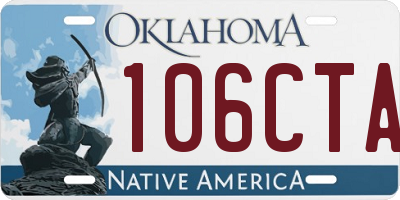 OK license plate 106CTA