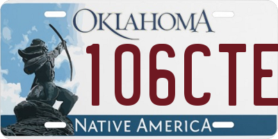 OK license plate 106CTE