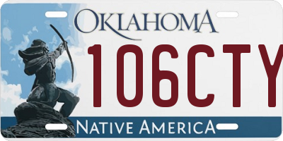 OK license plate 106CTY