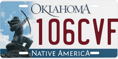 OK license plate 106CVF