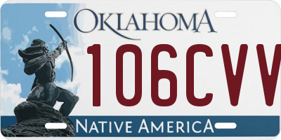 OK license plate 106CVV