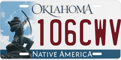 OK license plate 106CWV