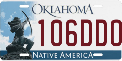 OK license plate 106DDO