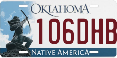 OK license plate 106DHB