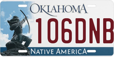 OK license plate 106DNB
