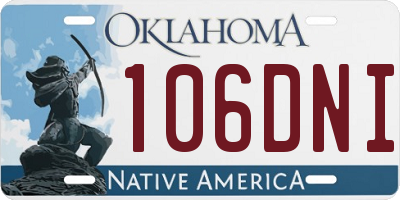 OK license plate 106DNI