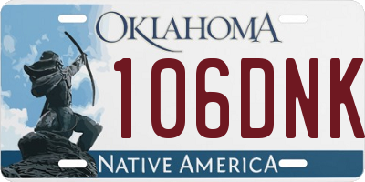 OK license plate 106DNK