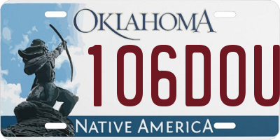 OK license plate 106DOU