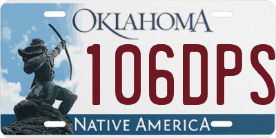 OK license plate 106DPS