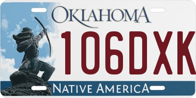 OK license plate 106DXK