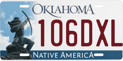 OK license plate 106DXL