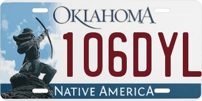 OK license plate 106DYL
