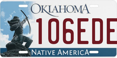 OK license plate 106EDE