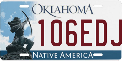OK license plate 106EDJ