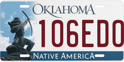 OK license plate 106EDO