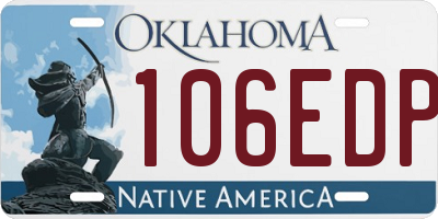 OK license plate 106EDP