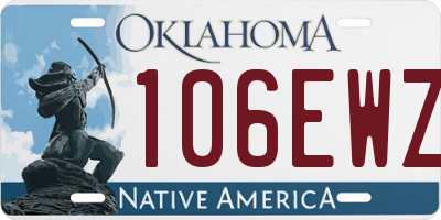 OK license plate 106EWZ