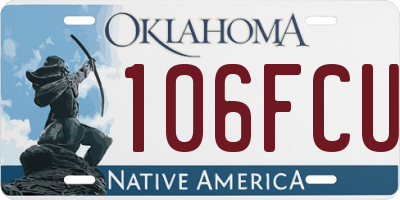 OK license plate 106FCU