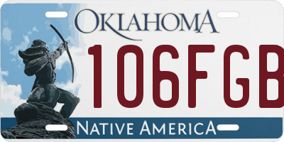OK license plate 106FGB