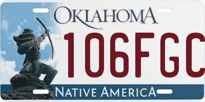 OK license plate 106FGC