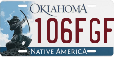 OK license plate 106FGF