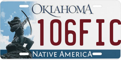 OK license plate 106FIC