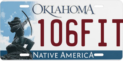 OK license plate 106FIT