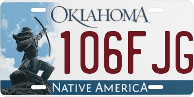 OK license plate 106FJG