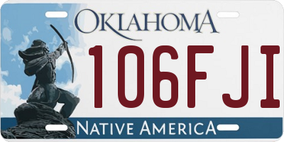 OK license plate 106FJI