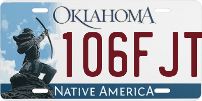 OK license plate 106FJT