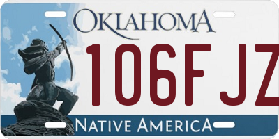 OK license plate 106FJZ