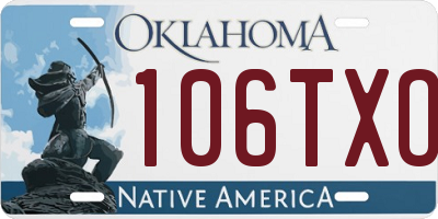 OK license plate 106TXO