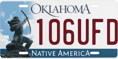 OK license plate 106UFD