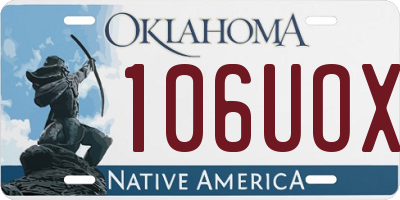 OK license plate 106UOX