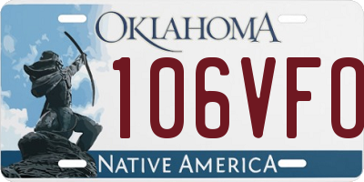 OK license plate 106VFO