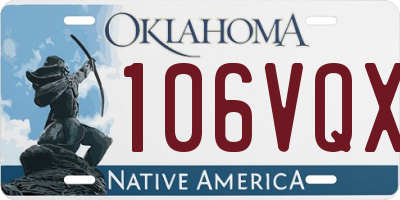 OK license plate 106VQX