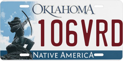 OK license plate 106VRD